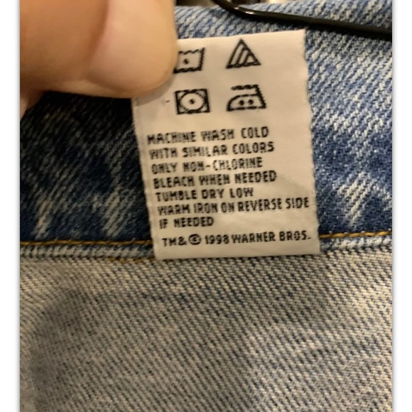 Vintage 1998 Looney Tunes Gang Warner Bros Studio Denim Jean Jacket Size Large - Picture 5 of 8